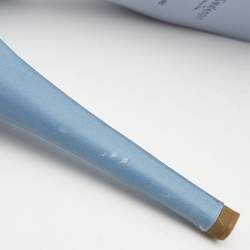 مملوكة مسبقًا Yves Saint Laurent Blue Leather Tribute Platform Sandals Size 38