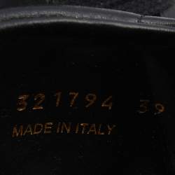 Pre Owned Saint Laurent Black Leather Studded High Top Sneakers Size 39