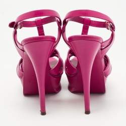 مملوكة مسبقًا Yves Saint Laurent Pink Leather Tribute Sandals 38