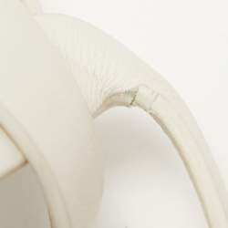 Pre Owned Yves Saint Laurent White Leather Tribute Sandals Size 41