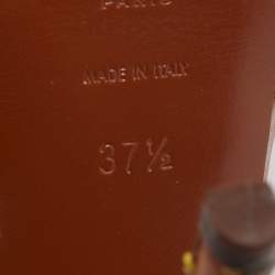 Pre Owned Yves Saint Laurent Brown Leather Tribute Sandals Size 37.5