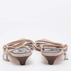 مملوكة مسبقًا Yves Saint Laurent Beige Leather Slingback Sandals Size 36.5