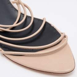 مملوكة مسبقًا Yves Saint Laurent Beige Leather Slingback Sandals Size 36.5