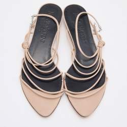 مملوكة مسبقًا Yves Saint Laurent Beige Leather Slingback Sandals Size 36.5
