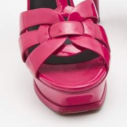 مملوكة مسبقًا Yves Saint Laurent Pink Patent Tribute Sandals Size 38