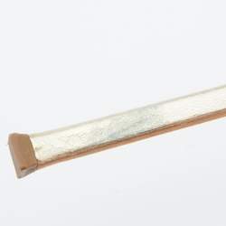 Pre Owned Yves Saint Laurent Gold Leather Tribtoo Platform Pumps Size 38.5