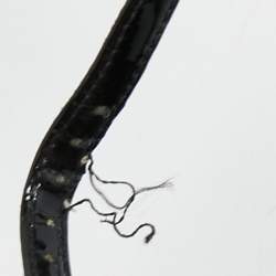 Pre Owned Yves Saint Laurent Black Patent Leather Peep Toe Pumps Size 35