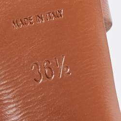 مملوكة مسبقًا Yves Saint Laurent Brown Leather Tribute Sandals Size 36.5