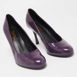 Yves Saint Laurent Purple Patent Tribtoo Pumps Size 38