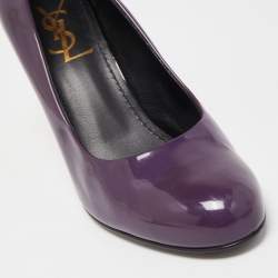 Yves Saint Laurent Purple Patent Tribtoo Pumps Size 38