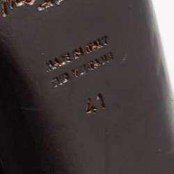 Pre Owned Yves Saint Laurent Black Leather Pointed Toe Wood Heel Pumps Size 41