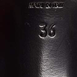 مملوكة مسبقًا Yves Saint Laurent Black Patent Tribute Ankle Strap Sandals Size 36