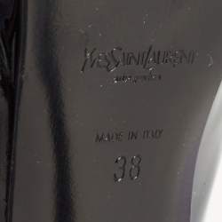 Yves Saint Laurent Black Patent Leather Platform Pumps Size 38