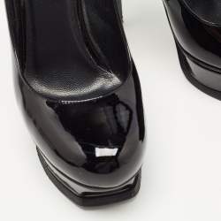 Yves Saint Laurent Black Patent Leather Platform Pumps Size 38