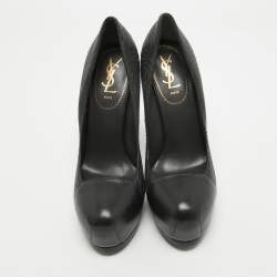 Yves Saint Laurent Green Leather Tribtoo Pumps Size 40