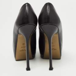 Yves Saint Laurent Black Leather Tribtoo Pumps Size 39