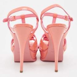 مملوكة مسبقًا Yves Saint Laurent Pink  Patent Tribute Sandals Size 37