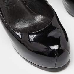 Yves Saint Laurent Black Patent Leather Tribtoo Platform Pumps Size 40.5