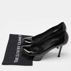 Yves Saint Laurent Black Patent Leather Tribtoo Platform Pumps Size 40.5