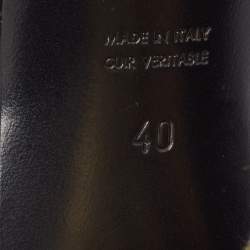 Pre Owned Yves Saint Laurent Gold/Black Suede Slingback Sandals Size 40