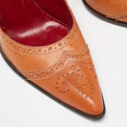 Pre Owned Yves Saint Laurent Tan Pointed Toe Pumps Size 38