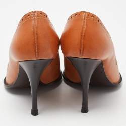 Pre Owned Yves Saint Laurent Tan Pointed Toe Pumps Size 38