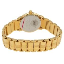 Pre Owned Yves Saint Laurent White Yellow Gold Plated Herrenuhr 2Y01 Unisex Wristwatch 37 mm