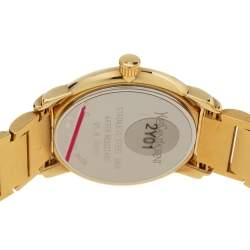 Pre Owned Yves Saint Laurent White Yellow Gold Plated Herrenuhr 2Y01 Unisex Wristwatch 37 mm