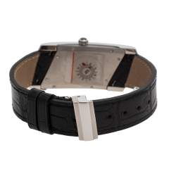 Pre Owned Yves Saint Laurent Black Stainless Steel Rive Gauche Women's Wristwatch 24 mm