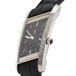 Pre Owned Yves Saint Laurent Black Stainless Steel Rive Gauche Women's Wristwatch 24 mm