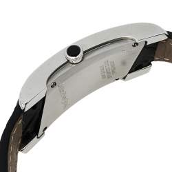 Pre Owned Yves Saint Laurent Black Stainless Steel Diamonds Rive Gauche Women's Wristwatch 17 mm