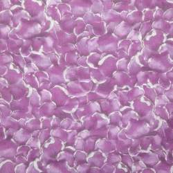 Pre Owned Yves Saint Laurent Rive Gauche Purple Flower Print Cotton Scarf