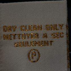 Pre Owned Zac Posen Navy Blue Stretch Knit Sheer Pointelle Trim Long Sleeve Midi Dress M