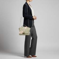 Pre Owned Zac Zac Posen Eartha Medium Smoke Ember Leather Top Handle Bag