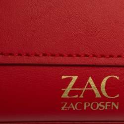 Zac Posen Red Leather Mini Eartha Top Handle Bag