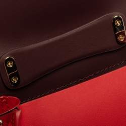 Zac Posen Red Leather Mini Eartha Top Handle Bag