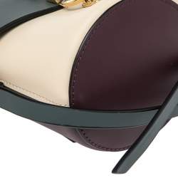 مملوكة مسبقًا Zac Posen Tricolor Leather Belay Oil Slick Crossbody Bag