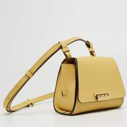 Zac Posen Light Yellow Leather Mini Eartha Belt Bag