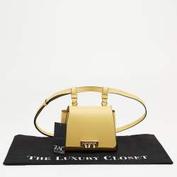 Zac Posen Light Yellow Leather Mini Eartha Belt Bag