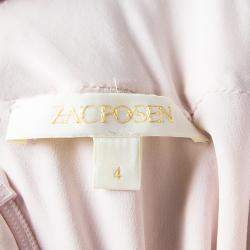 Pre Owned Zac Posen Blush Pink Knit Draped Cord Detail Sleeveless Gown S