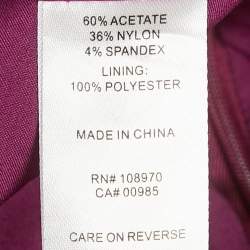 Pre Owned Zac Posen Purple Crepe Bethanle Gown L