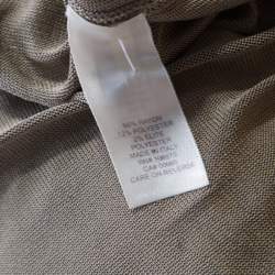 Zac Posen Metallic Peforated Knit Fit and Flare Sleeveless Dress M