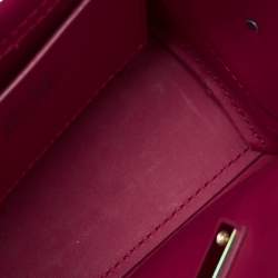 Pre Owned Zac Posen Magenta Leather Mini Eartha Iconic Top Handle Bag