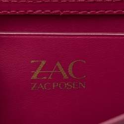 Pre Owned Zac Posen Magenta Leather Mini Eartha Iconic Top Handle Bag