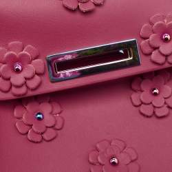 Pre Owned Zac Posen Magenta Leather Mini Eartha Iconic Top Handle Bag