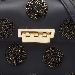Zac Posen Navy Blue Leather Mini Eartha Iconic Top Handle Bag