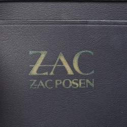 Zac Posen Navy Blue Leather Mini Eartha Iconic Top Handle Bag