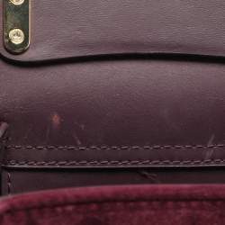 مملوكة مسبقًا Zac Posen Eartha Mini Burgundy Velvet Top Handle Bag