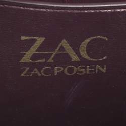 مملوكة مسبقًا Zac Posen Eartha Mini Burgundy Velvet Top Handle Bag