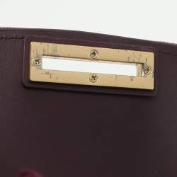 مملوكة مسبقًا Zac Posen Eartha Mini Burgundy Velvet Top Handle Bag